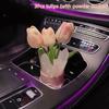 Kreativní dekorace interiéru auta Roztomilé řemeslné ozdoby Kytice tulipánů do auta Dekorativní potřeby Dekorace středové konzoly auta Dárky
