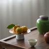 Obstschale aus Bambusholz, Holzgeschirr, Dessert-Snack-Geschirr, Keramikteller, hochwertige Serviertabletts, Couchtisch, Tee-Untertasse, Tortenständer
