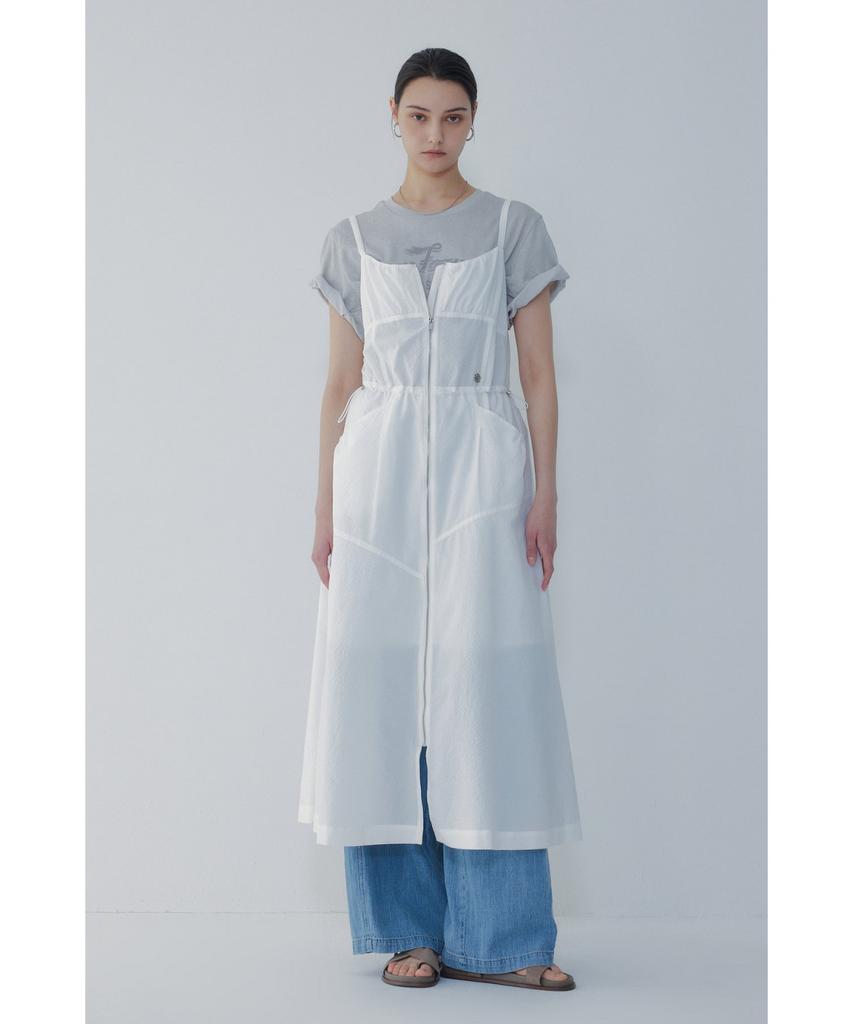 Bobeu Sleeveless Dress With Zipper Detail_White 7156237005