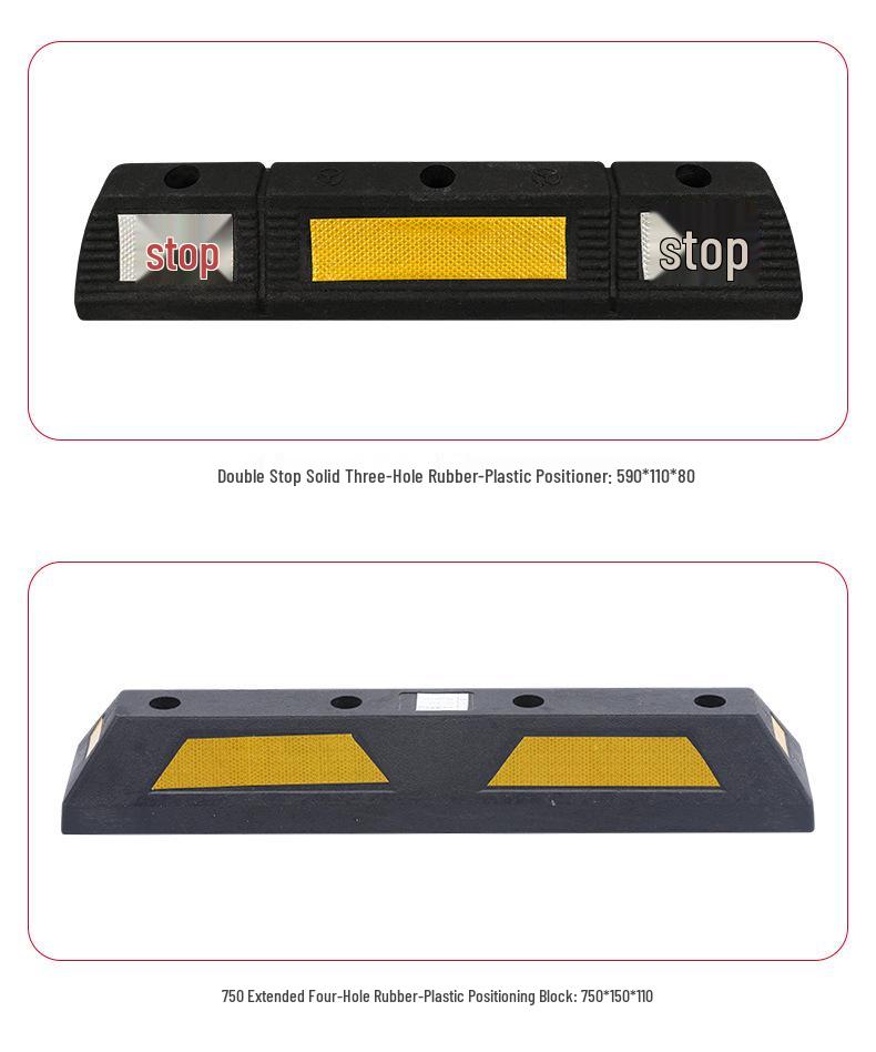 Heavy-Duty Rubber Wheel Chock Parking Stop
