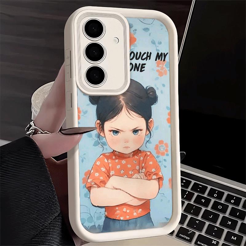 Phone Case for Samsung Galaxy S26 S25 Ultra S24 FE Funny Dont Touch My CallPhone Shell S23 Plus S22 + S21 S20 5G Soft Silicone F