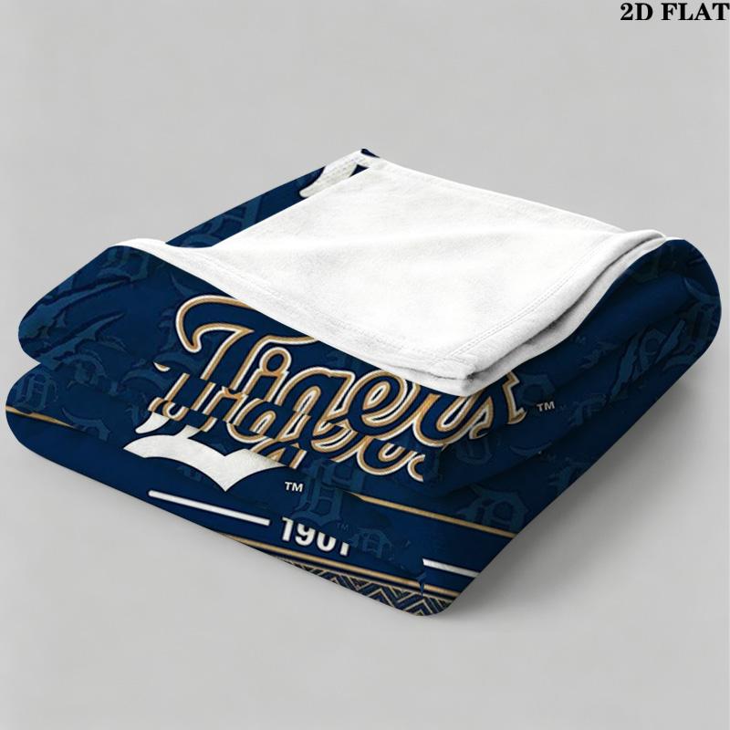 Detroit Tigers Print Flannel Blanket High Quality Warm Comfortable Cover for All Seasons Perfect for Gifts Home Decor