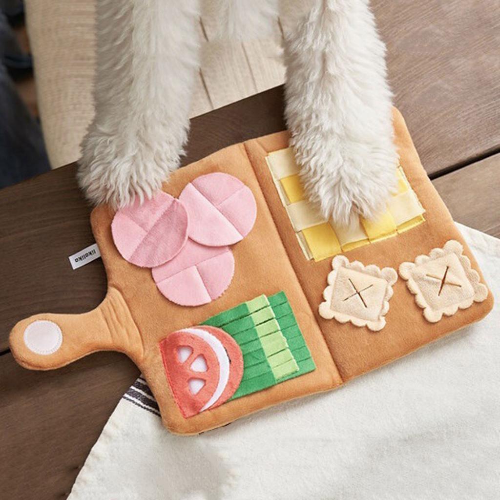 Pet Dogs Snuffle Toy for Small Dogs Plush Toy Puzzle Book Interactive Teething Toy Aggressive Chewers Toy Puppy Favor