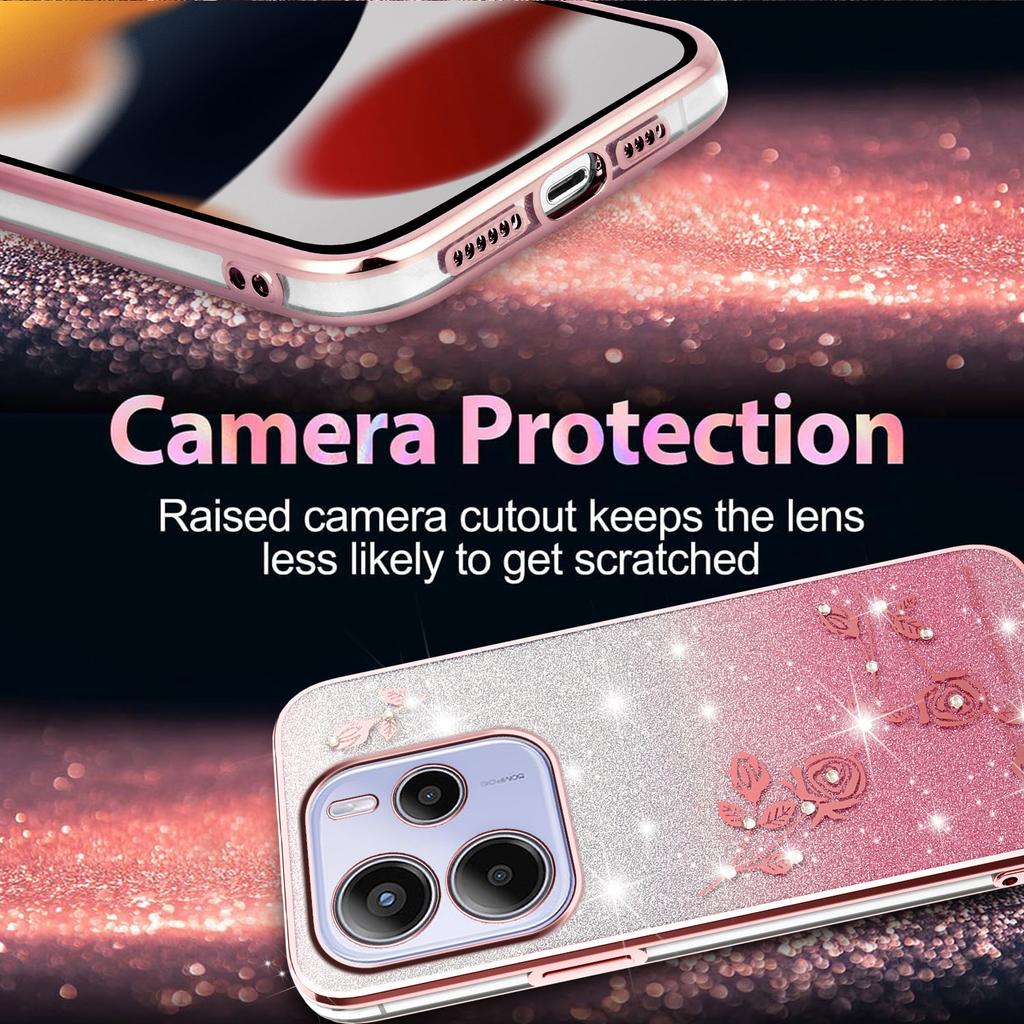 KADEM Pentru Xiaomi Redmi Note 14 4G (164,84 mm) Husă Floare TPU Flexibilă Gradient Husă Telefon