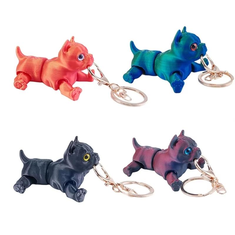 Kolorowe Zwierzątka Rękodzieło Zabawka dla Dzieci Piesek Drukowany 3D Dla Psa Ulga w Stresie Wspieranie Pielęgnacji Jamy Ustnej i Rozrywka