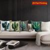 2D Bohemian Cactus Print Throw Pillow Covers Pattern Cushion Cover Suitable For Sofa Bedroom Car Pillow Cover