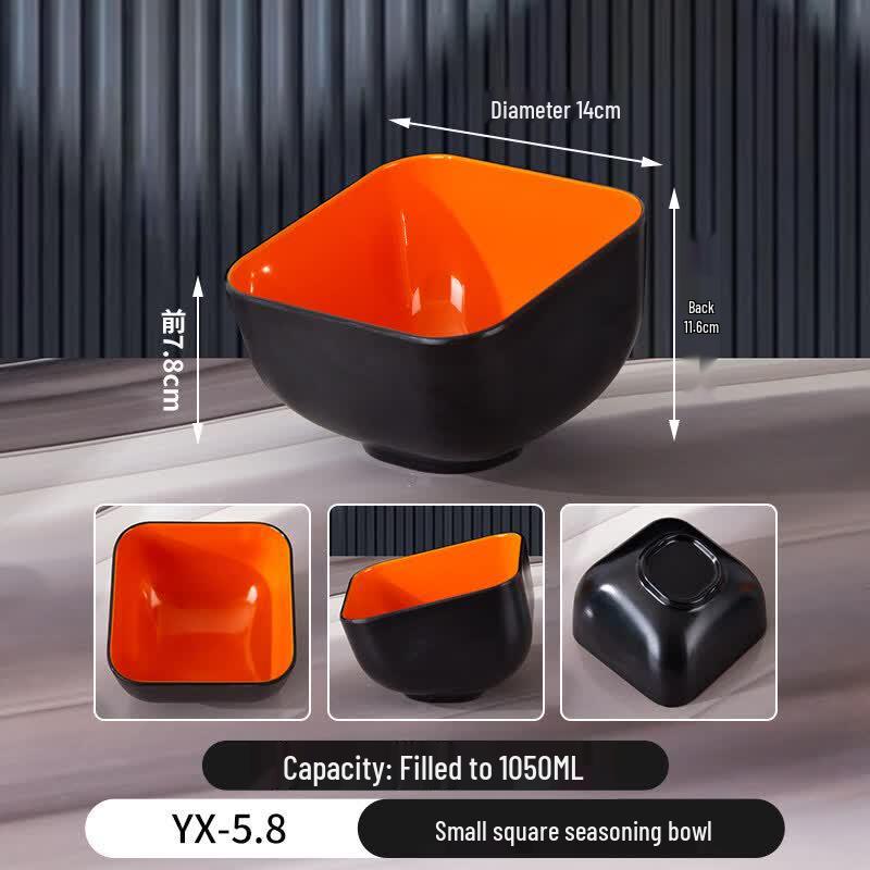 LIEI Plastic Square Condiment Bowl Set