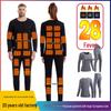 Unisex Electric Heated Thermal Underwear Set for Couples – Thickened Full Body Cold-Protection Garments