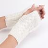 1Pair Knitted Half Finger Gloves Women Twist Pattern Warm Soft Winter Mittens For Girl Guantes Sleeve Fingerless Gloves