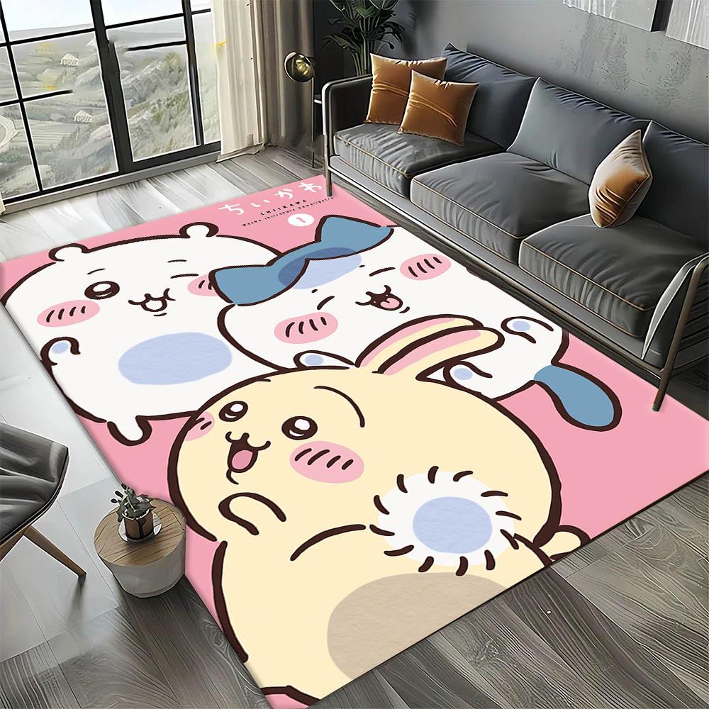 Cartoon Anime C-ChiikawaS Classic 3D Print Carpet Rug Art for Room Decor Home Bedroom Gifts Fans Area Rug Non-slip Floor Mat