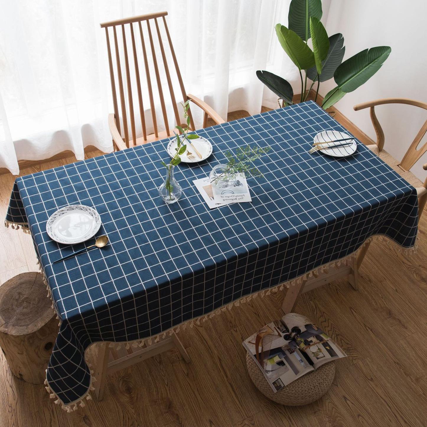 

Простое Трехмерное Полотенце Вышитая Ткань для Обеденного Стола Геометрическая Решетка Рождественское Кружево Бахрома Покрытие Высококлассная Скатерть 60*60cm