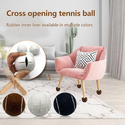 4 Pcs Precut Walker Tennis Balls For Furniture Legs And Floor Protection Heavy Long Lasting Felt Pad Glide Coverings