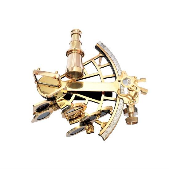 Working Nautical Sextant With Wooden Box Navigation Functional Brass Finished Sextant Astrolabe Marine Navy Gift Christmas Gift