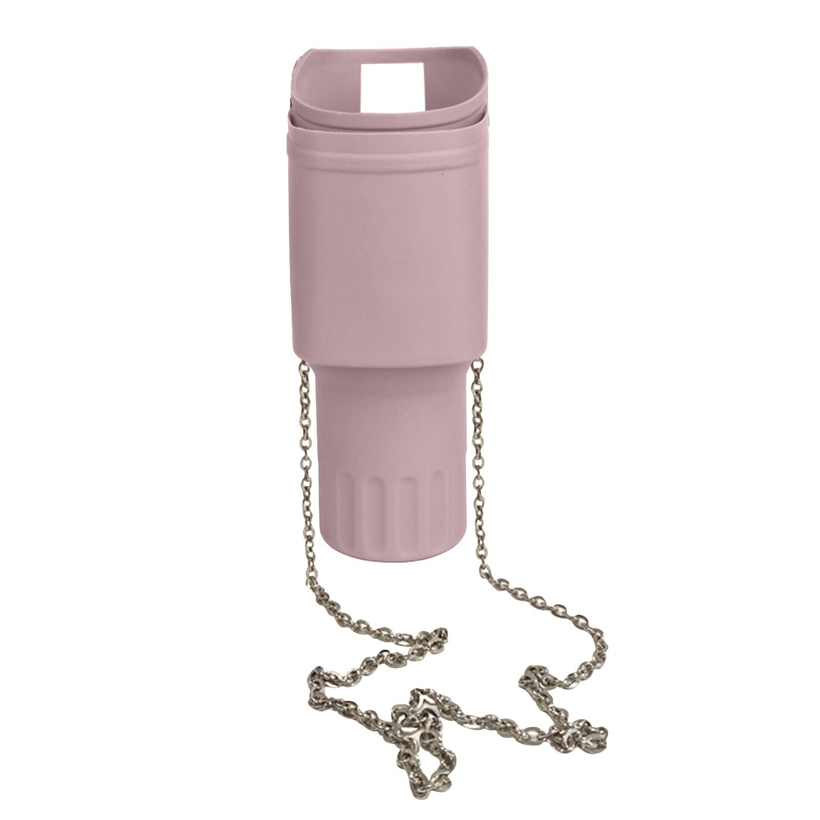 

Силиконовая сумка для переноски бутылки с водой с карманом для телефона для стакана на 40 унций, водонепроницаемая неопреновая сумка-держатель для бутылки с водой с регулируемым ремешком Bollus One Size фиолетовый