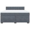Maison Exclusive - Sommier à lattes de lit et matelas Gris foncé 180x200cm Velours