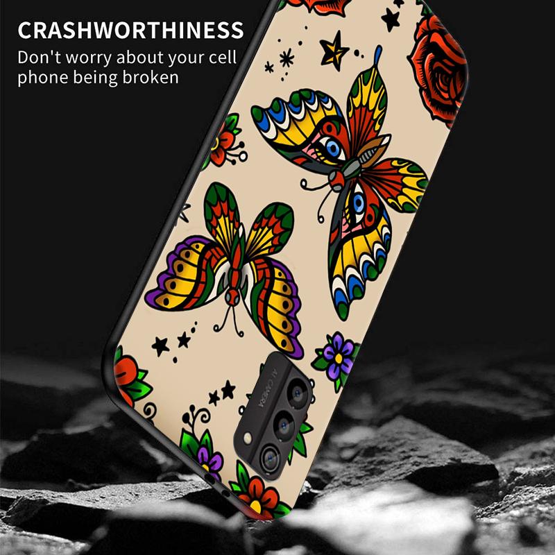 Schmetterling Handyhülle für iPhone Samsung Galaxy Redmi Xiaomi Oppo OnePlus Note SA 7 8 9 10 11 12 13 14 20 21 22 23 53 54 Pro Max Plus Ultra TPU Soft