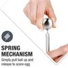 Egg Cracker Topper Set Stainless Steel Soft Hard Boiled Eggs Separator Holder with Spoons Kitchen Egg Tools
