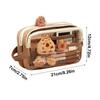Capybara Pencil Pouch Stationery Pouch With Stickers And Pins Portable Cute Pen Organizer Holder Box Multipurpose Storage bags