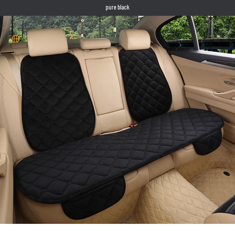 Winter Plush Car Seat Cushion – Non-Slip Thickened Pad with Backrest for Comfort