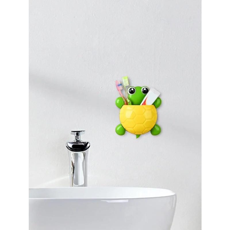 1PC Cute Animal Toothbrush Holder Turtle Power Suction Cup Toothbrush Holder