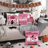 Halloween Pillowcases 18x18 Inch Set Of 4 Ghost Truck Decoration Halloween Pillowcase