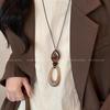 Bohemian Ceramic Necklace: Vintage Ethnic Long Sweater Chain & Zen Choker