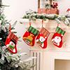 1/4pcs-Merry Christmas Socks Christmas Tree Ornaments Sack Xmas Gift Candy Bag Cute Fabrics with Multiple Styles
