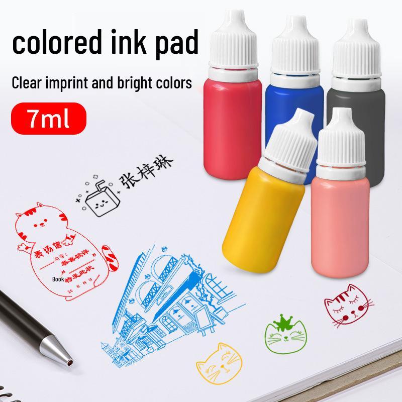 7ml Multi-Color Quick-Drying Light-Curing Ink Pad Refill for Scenic Spot Stamps and Planners