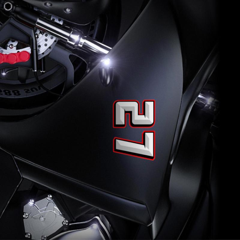 Motocyklové doplňky Samolepka Styling auta a nálepky 0 až 9 Kreativní arabská čísla Závodní číslo Helma Závodní vinylové nálepky