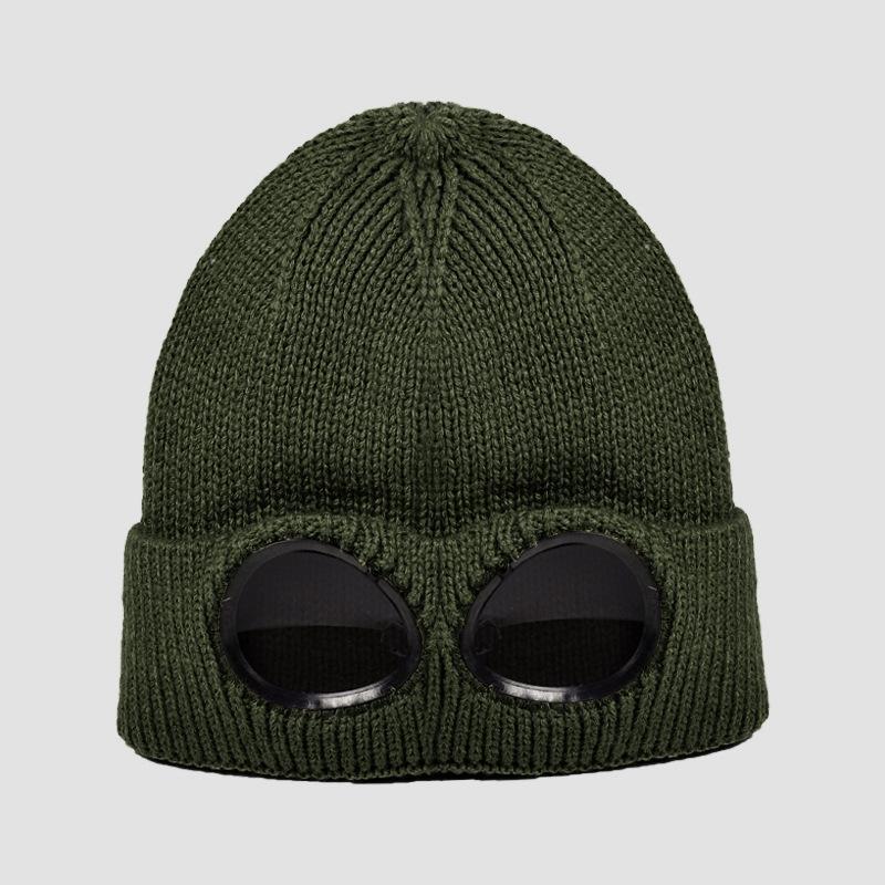 Women's Winter Hat Neck Set Plush Windproof Glasses Warm Ear Protector Cap Knitted Hat