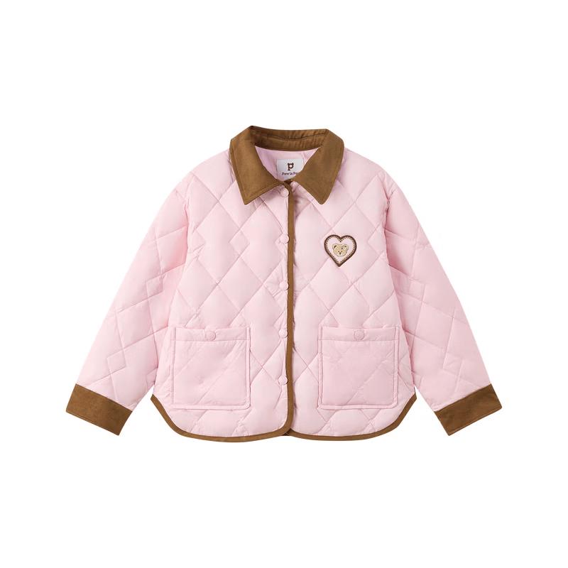 PawinPaw Girls' Cartoon Bear Diamond Quilted Down Jacket