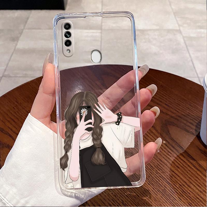Case For OPPO A31 2020 Back Cover OPPO CPH2015 Phone Case Clear Luxury Cute Love Heart Rabbit Funny Pattern Soft Silicone Casing