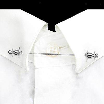 Durable Men's Shirt Collar Bar Pin Gift Accessories Formal Tie Brooch 70mm Copper Bar Pin Shirt