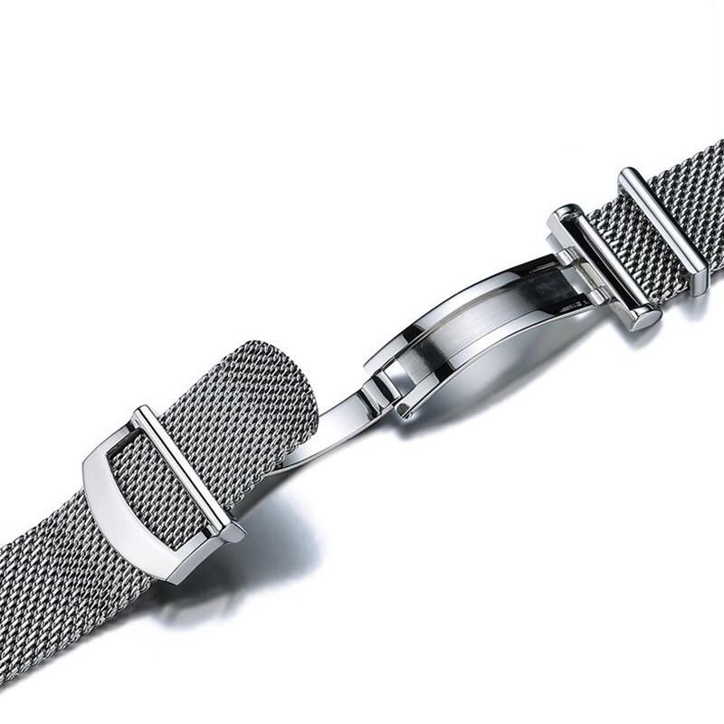Waterproof Sweatproof Non-rusting Solid Steel Watch Strap for IWC Portofino Series 356501 391033 Woven Mesh Style Strap 20 22mm