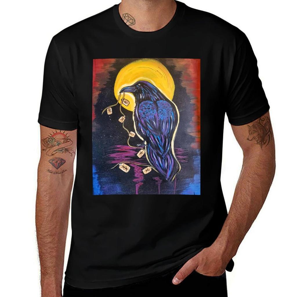 Raven Tshirt Casual Loose Fit Summer Tee Shirt