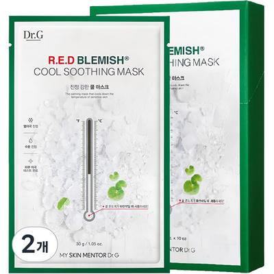 Red Blemish Cool Soothing Mask, 10 Packs, 2 Pieces