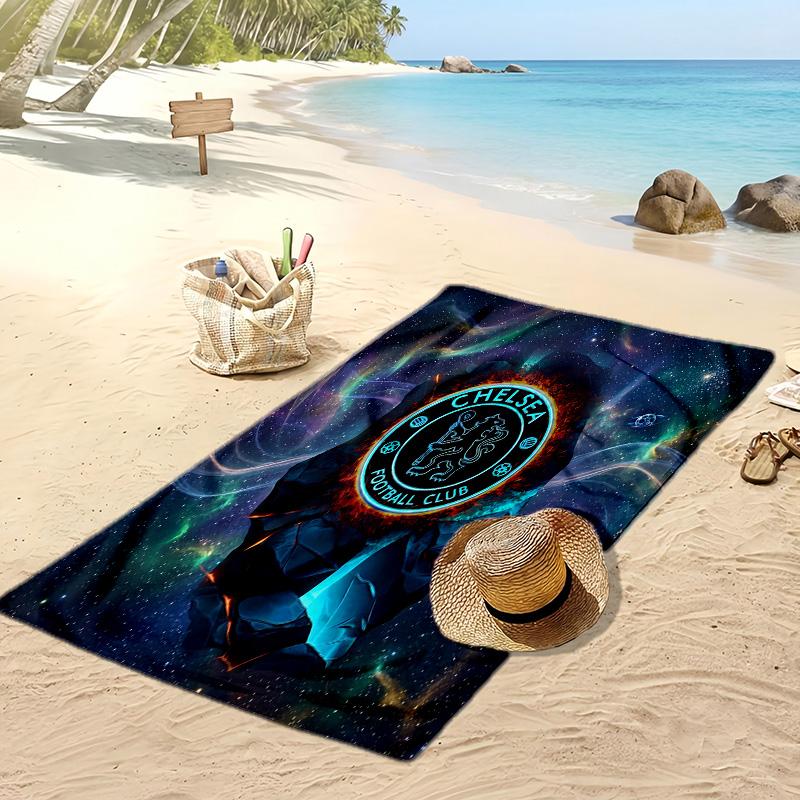 Chelsea FC Printed Beach Towel Quick Dry Soft TowelPortable Large Rectangular Beach Blanket for Travel Swimming Pool