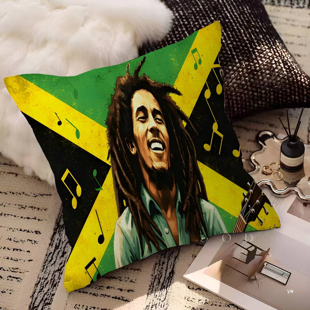 Bob Marley Reggae Music Cushion Cover Polyester Sofa Cushions Decorative Throw Pillows Home Decoration Pillowcover
