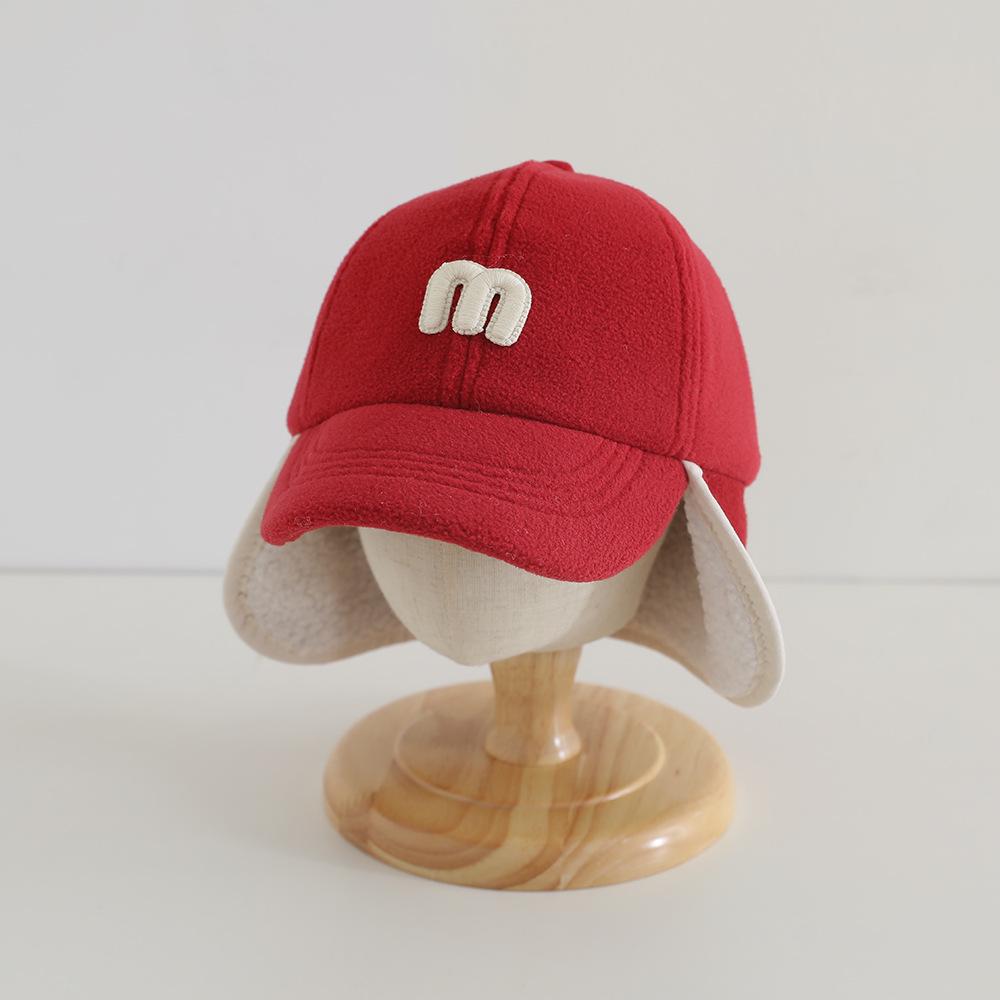 Kinder Herbst/Winter Lammwolle Baseballkappe mit Ohrenschutz