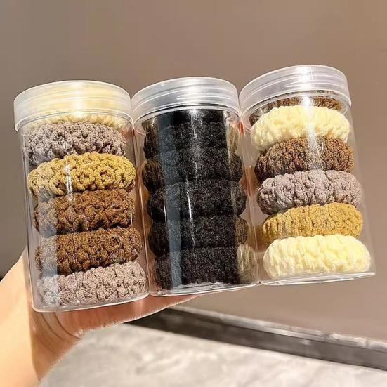 6Pcs Hair Ropes Thickened High-Elastic Design Hair Bands Ponytails Buns Hair Ties Stable Non-Pinch Hair Accessories