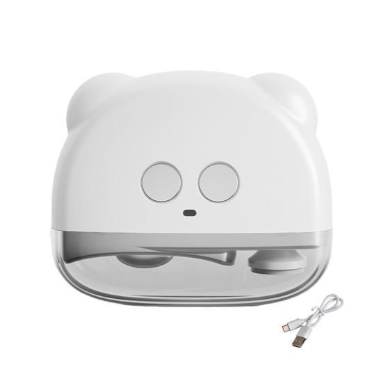 Baby Elektrisk Negleklipper med LED-lys Oppladbar 3 Hastigheter Automatisk Negletrimmer Barn Voksne Eldre Fingerneglklipper Poleringsmaskin Sliper