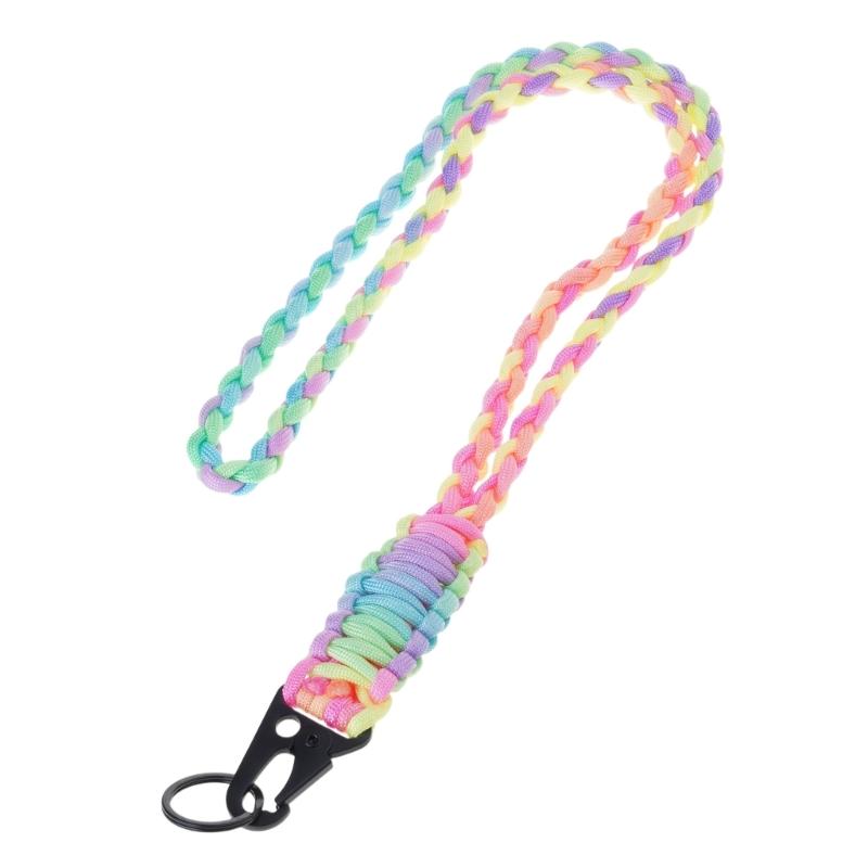 2 Stück Paracord Schlüsselanhänger mit Karabiner Paracord Halsband Schlüsselanhänger Strapazierfähiges geflochtenes Seil Halskette Schlüsselanhänger