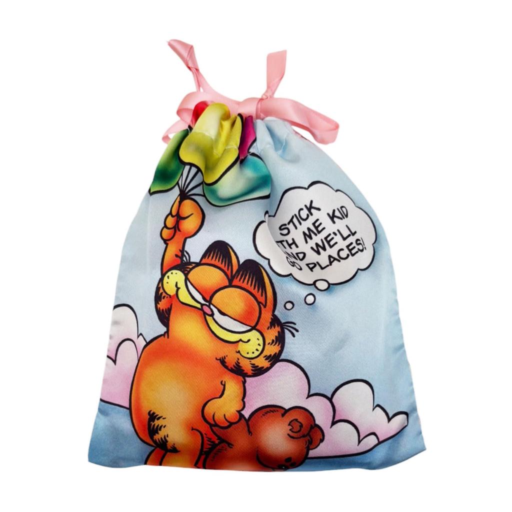 Small Planet Garfield Ribbon Drawstring Bag Comic