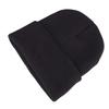 Black Warm Hat High Elasticity Acrylic Fiber Thermal Hat for Autumn Winter Black Imp Decoration