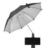 Ombrello per Fotocamera DSLR con Testa Sferica Regolabile Multi-angolo Parasole Protezione Pioggia Supporto Ombrello per Live Streaming