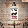 Vintage Metal Poster Turkey Sign, Wall Decor for Bar