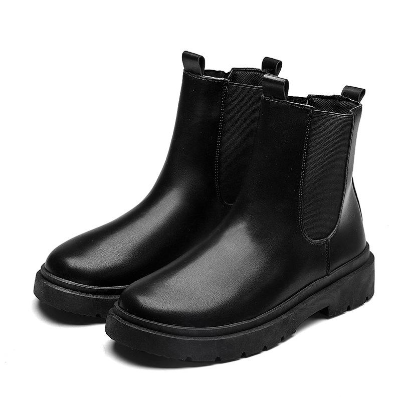New autumn and winter Chelsea boots handsome locomotive chimney short fashion shoes British style black Martin boots 39