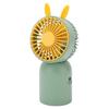 Handheld Mini Fan USB Charging Portable Cartoon Bunny Ears Stable Fan Base Design Small Fan for Outd