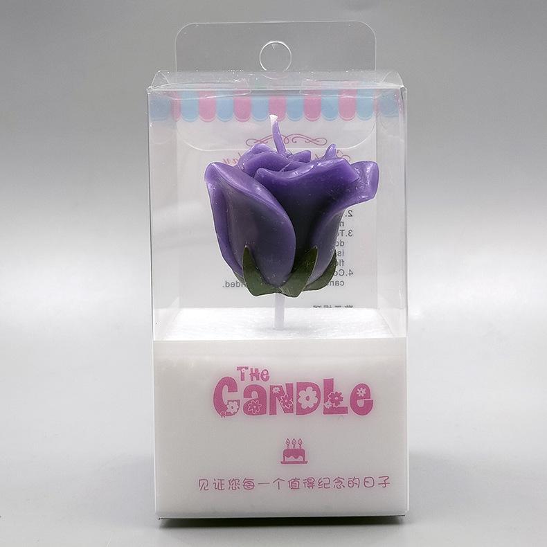 Simulated Rose Candles for Proposal, Valentine's Day, Wedding, Anniversary, Birthday Cake, Atmosphere Decoration Candle