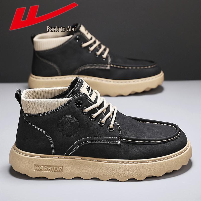 Warrior Men's Shanghai Martin Boots: Retro High-Top Skate Shoes, Aut/Winter British Workwear Style, 2025 Edition.